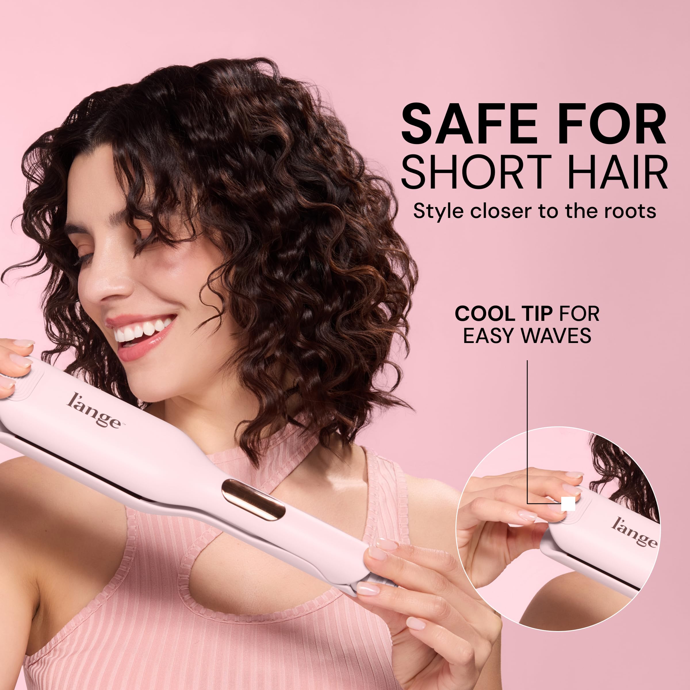 L'ANGE HAIR SculptWaver delivers frizz-free shine and smooth texture.