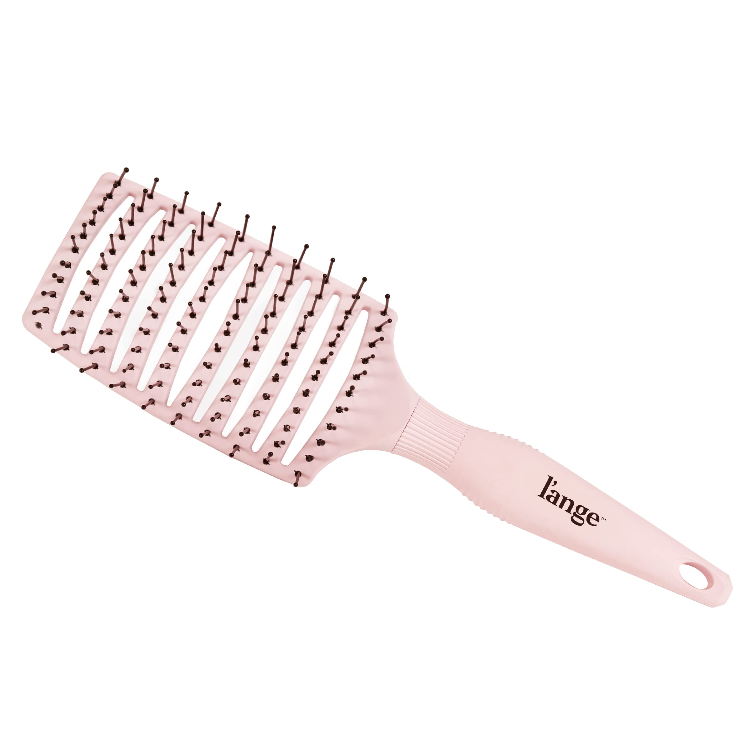 L'ANGE HAIR Siena wide vented brush detail showing nylon-tipped bristles for gentle detangling.