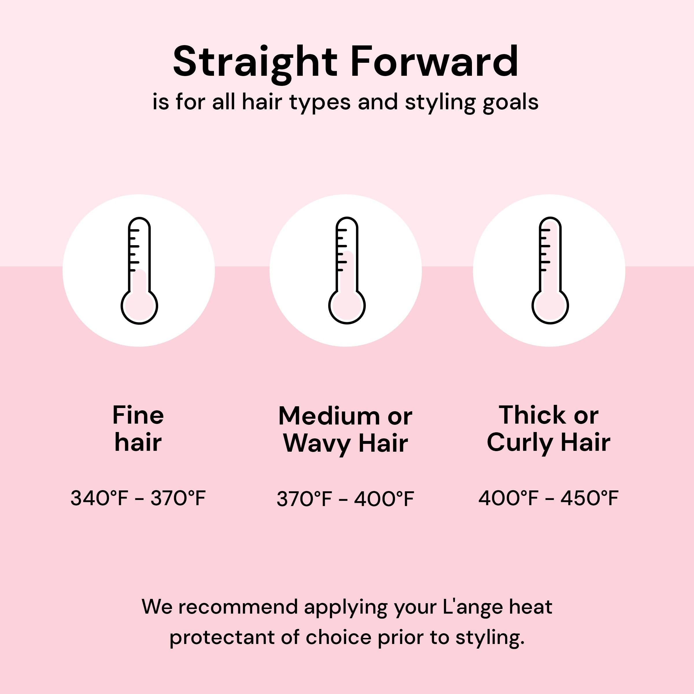 L'ANGE Hair Straight Forward 360° swivel cord enables easy maneuvering during styling.