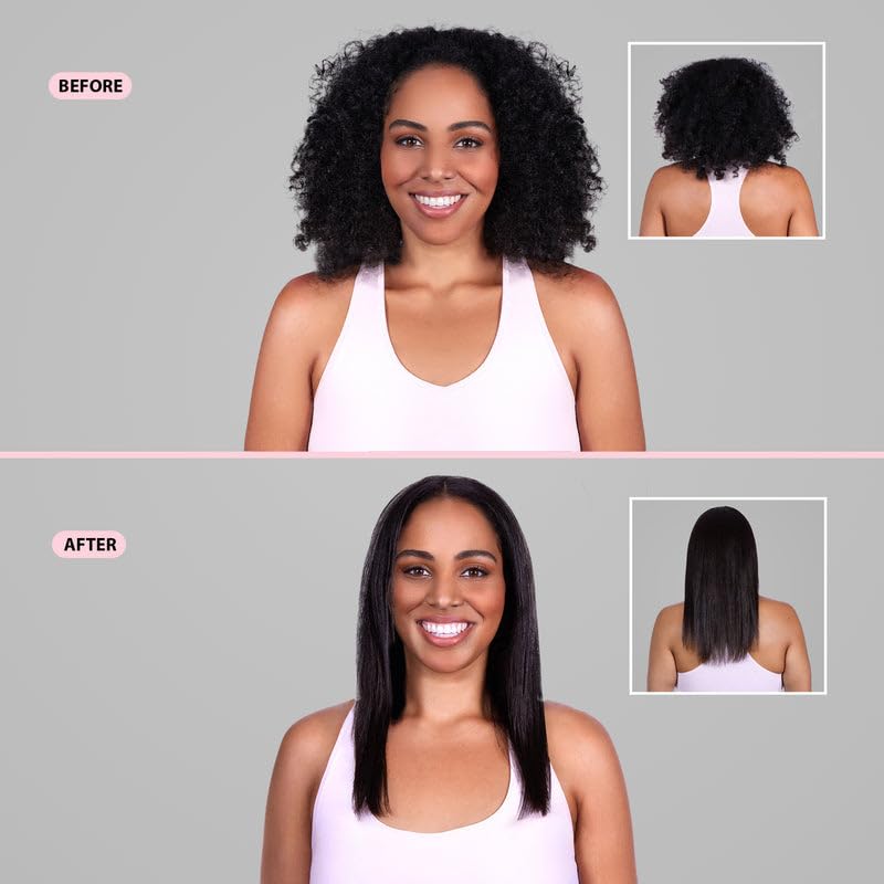L'ANGE Hair Straight Forward 1-inch titanium plates support versatile straightening, curling, and waving.