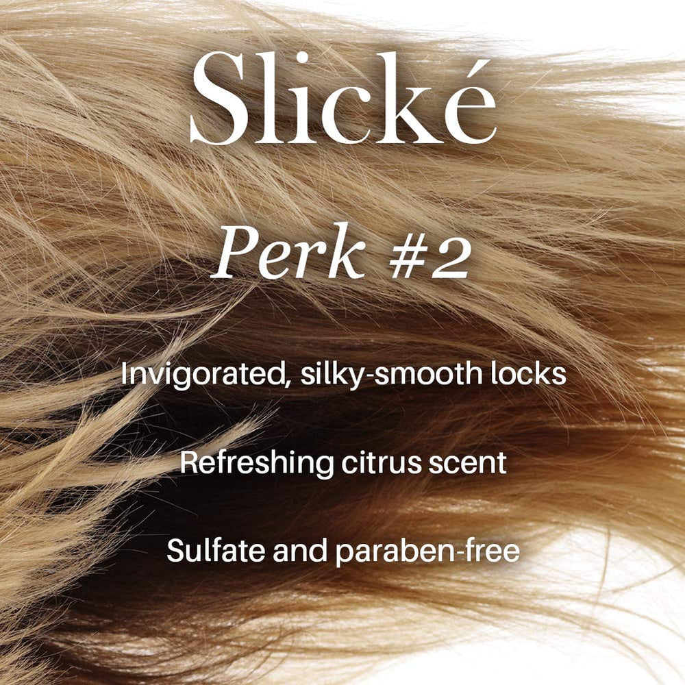 L'ANGE HAIR Slické hair-application routine closeup shows easy detangling and even coverage