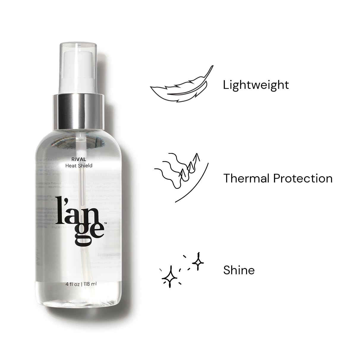 L'ANGE HAIR Rival Heat Shield nourishes with jojoba and safflower oils