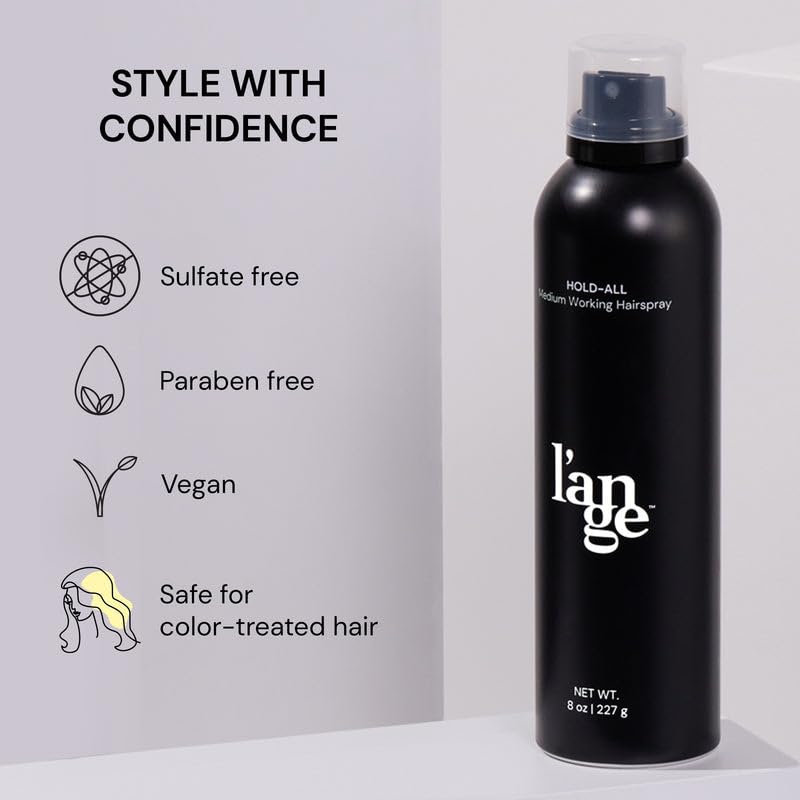 L'ANGE HAIR Hold-All close-up shows brushable finish and weightless feel during styling.