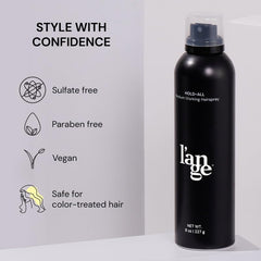 L'ANGE HAIR Hold-All close-up shows brushable finish and weightless feel during styling.