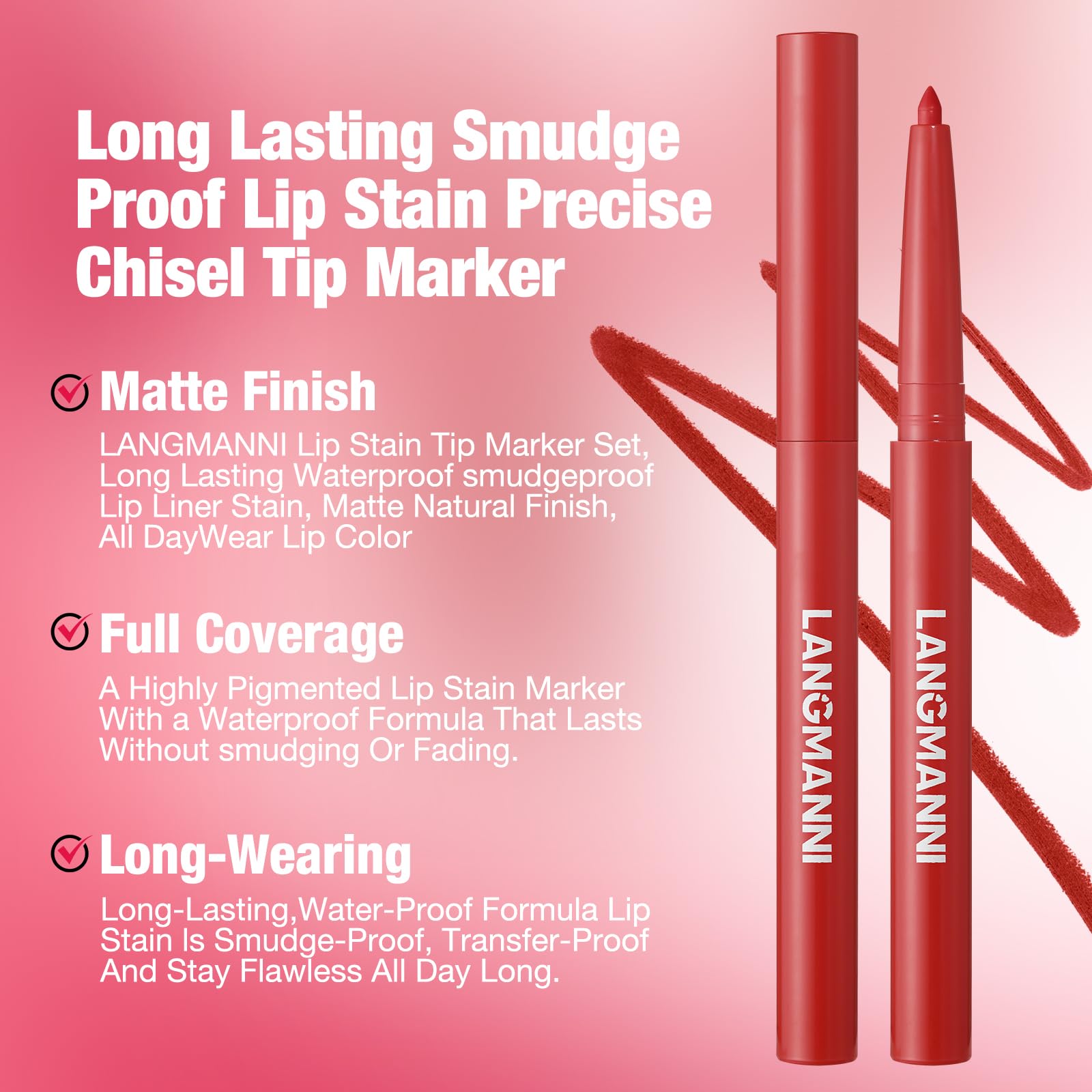 LANGMANNI creamy glide enables precise lip shaping and definition