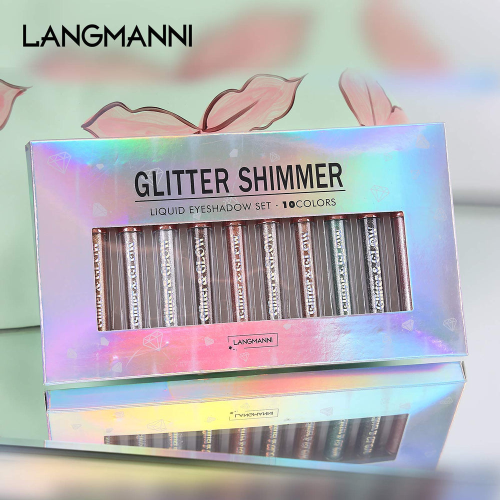 Langmanni glitter eyeshadow set makes a great gift for parties and holidays