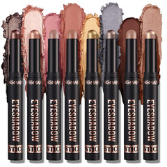 LANGMANNI eyeshadow-stick eight shades swatch for bold pigment and smooth blend