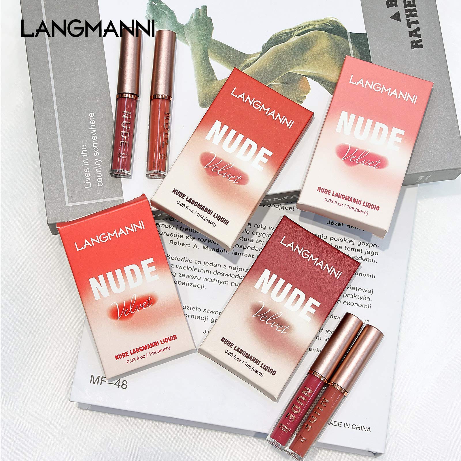 LANGMANNI waterproof finish highlights kiss-proof color through nightlife and workouts