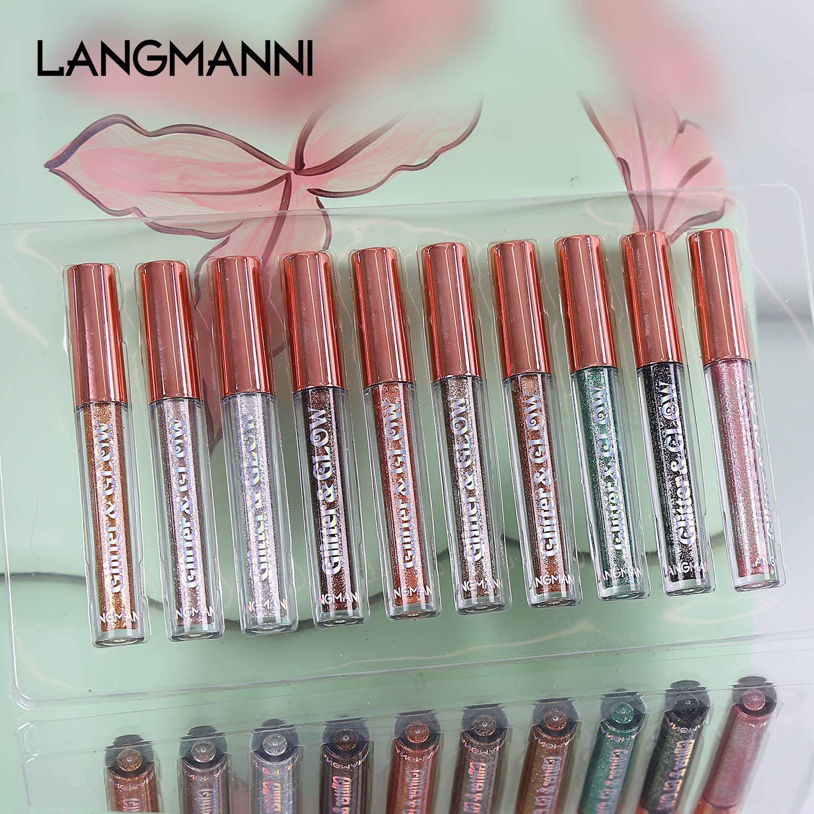 Langmanni eyeshadow palette used as base and over color for true pastel tones