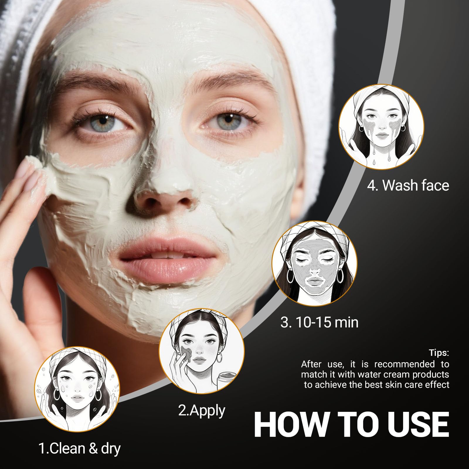 LANGULLCI Purifying Kaolin Clay Mask spa moment evokes relaxing self-care ritual
