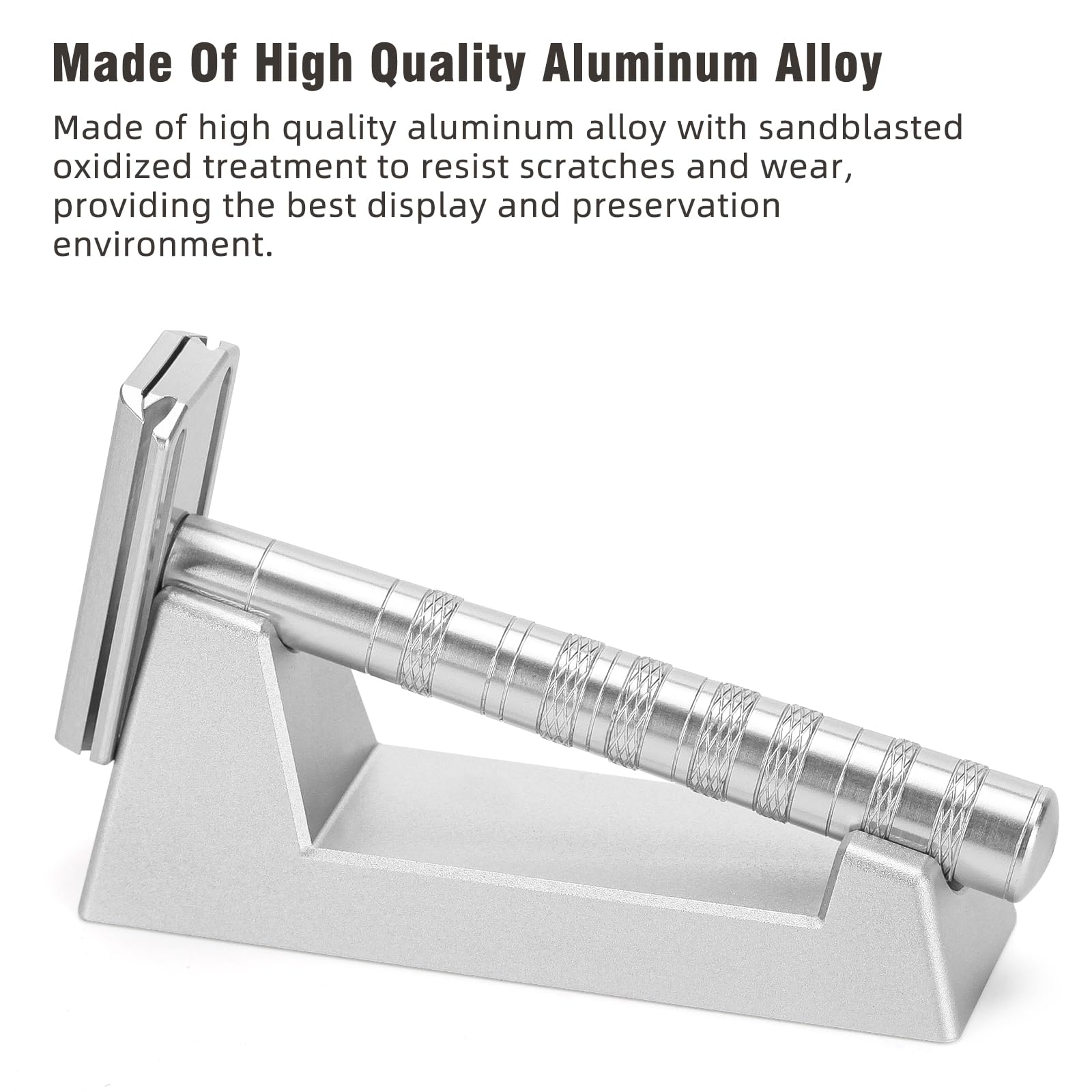 LANGZIHT Razor Stand luxury-display enhances bathroom decor and tool organization.