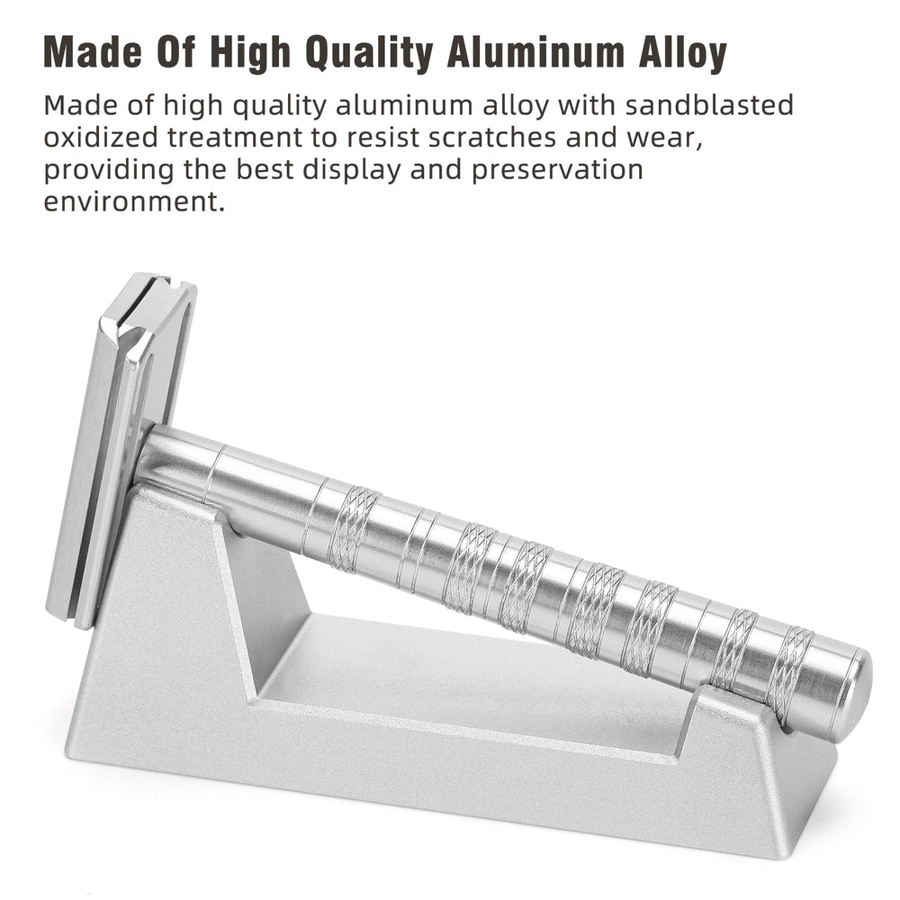 LANGZIHT Razor Stand luxury-display enhances bathroom decor and tool organization.