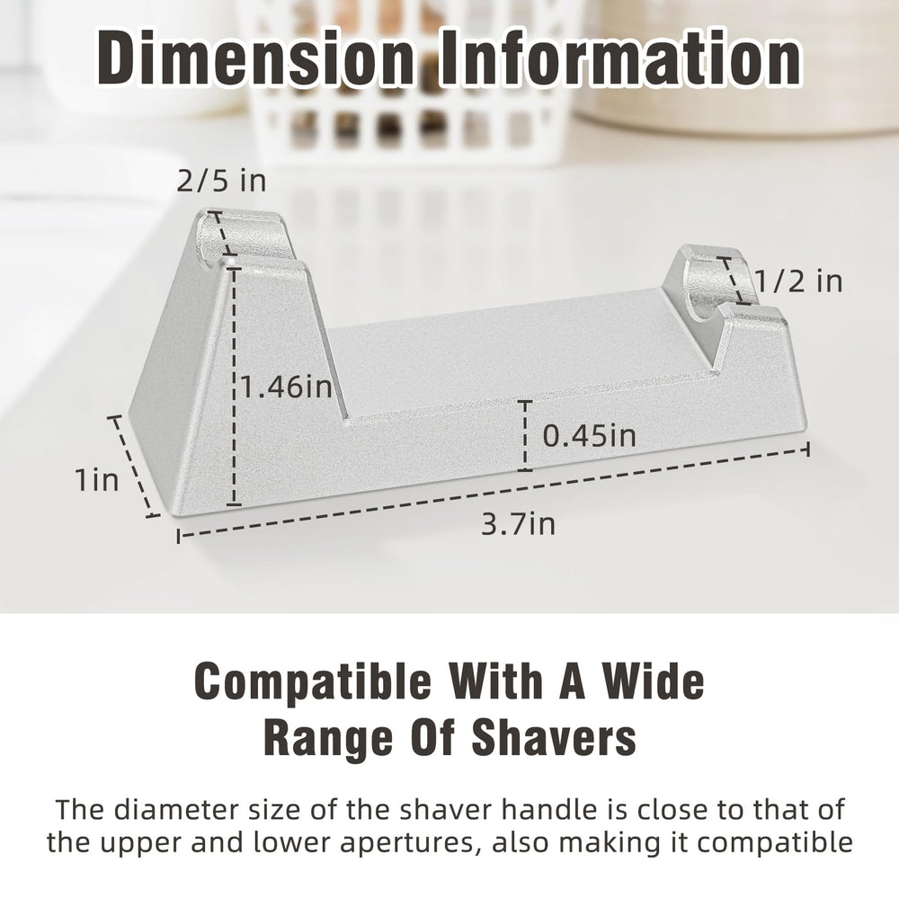 LANGZIHT Razor Stand sandblasted finish highlights scratch-resistant aluminum surface.