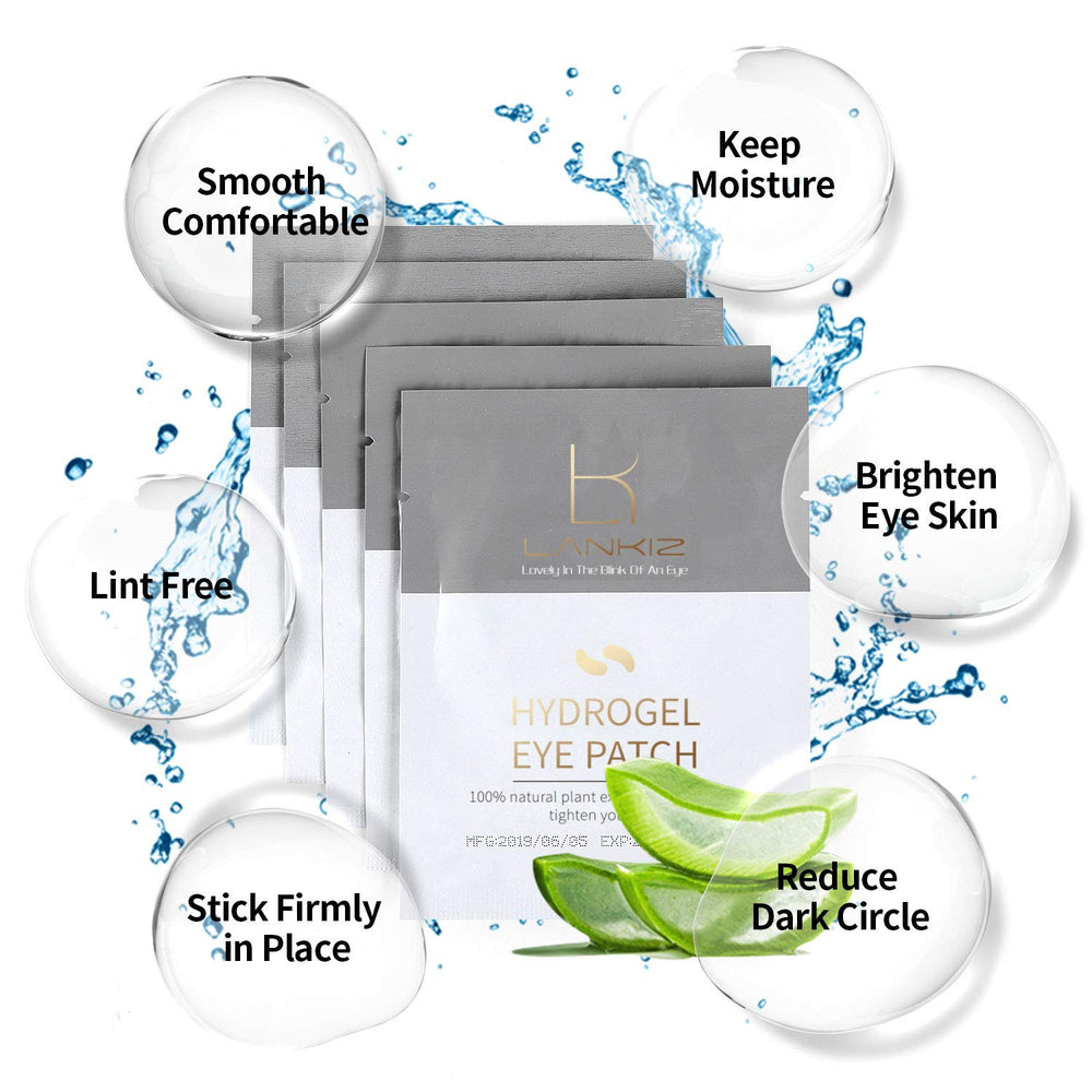 LANKIZ moisturizing gel pads providing soothing hydration to the under-eye area.