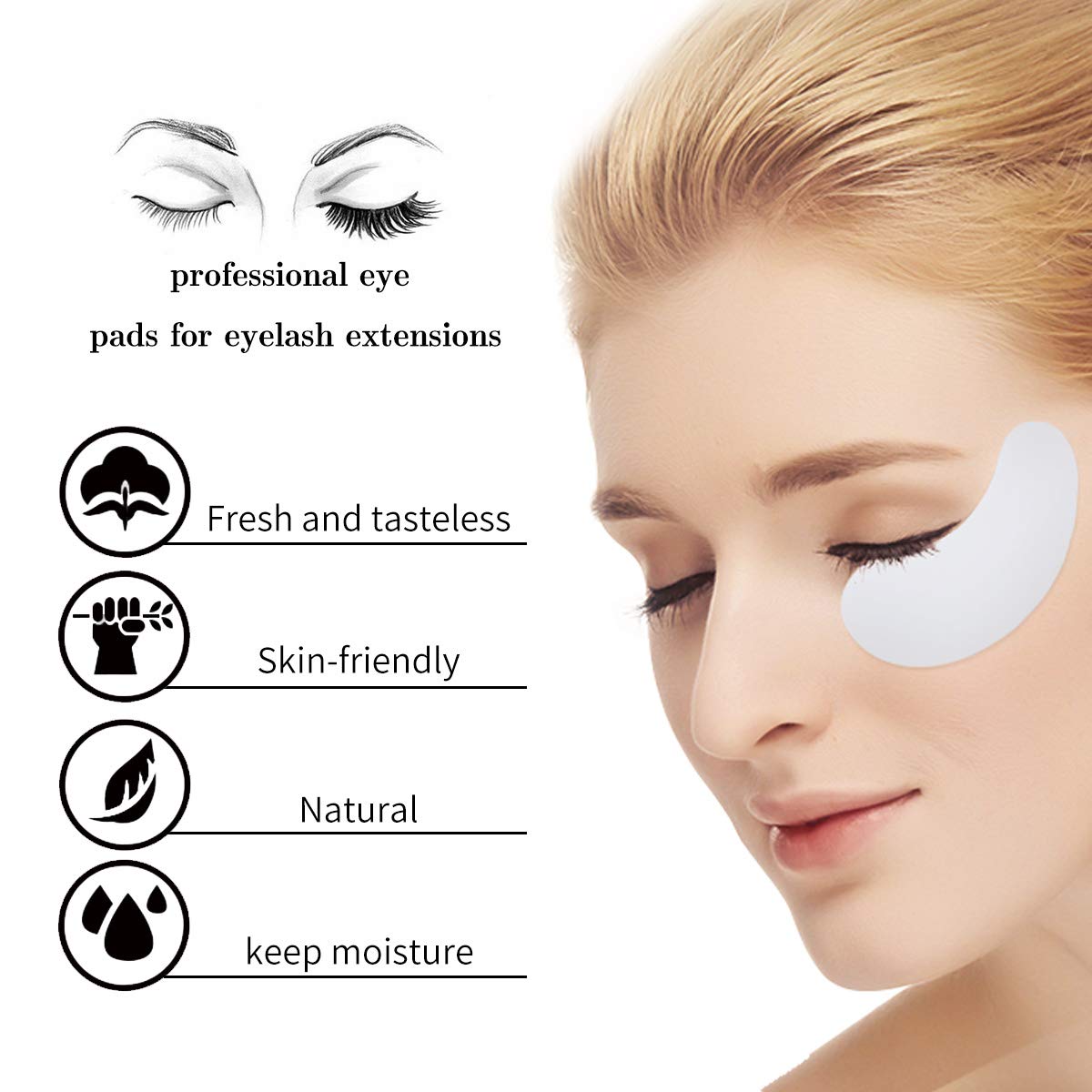 LANKIZ pads shown for facial work, lash extensions, tinting, and perms.