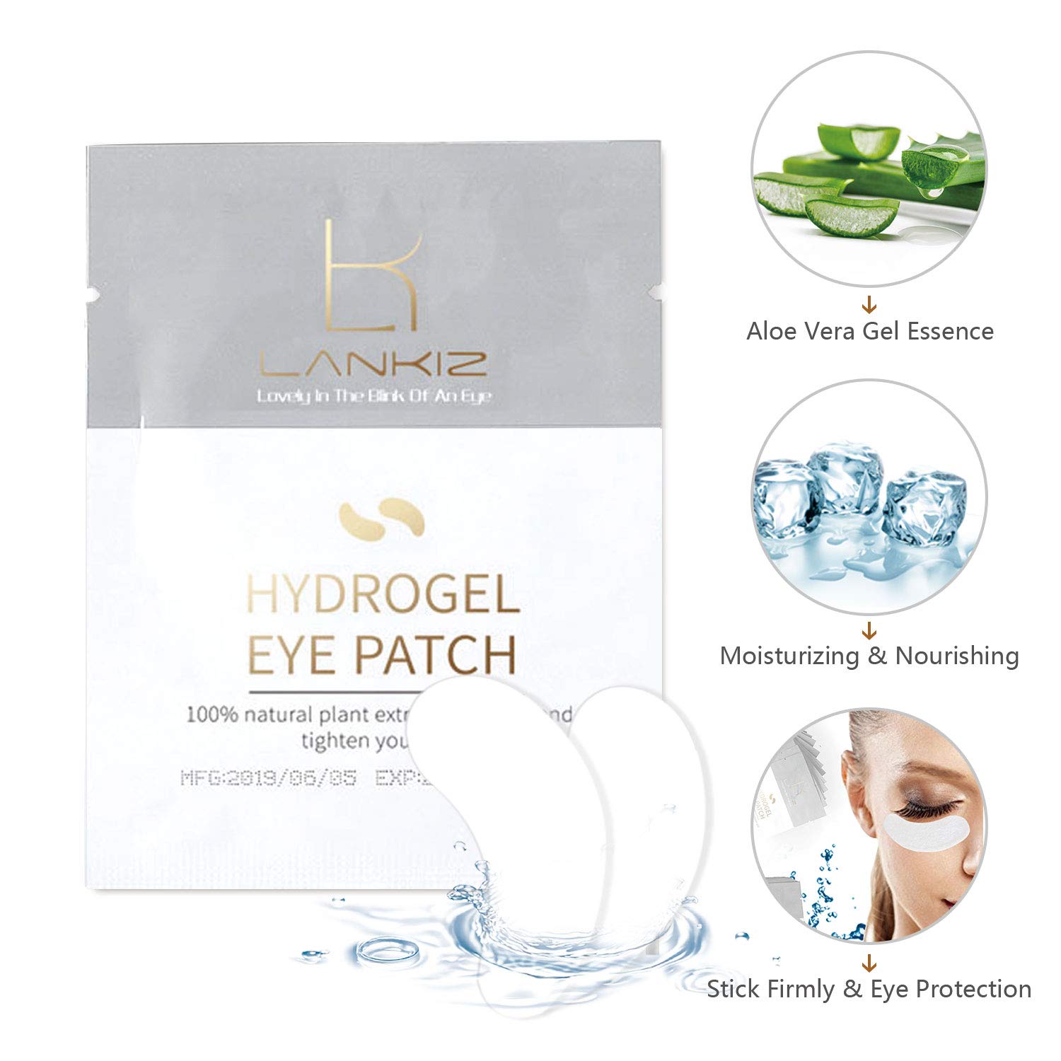 LANKIZ pads protecting the delicate under-eye area during treatments.