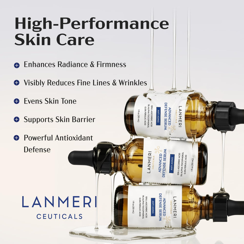 Lanmeri Ceuticals serum texture closeup shows light, non-greasy finish