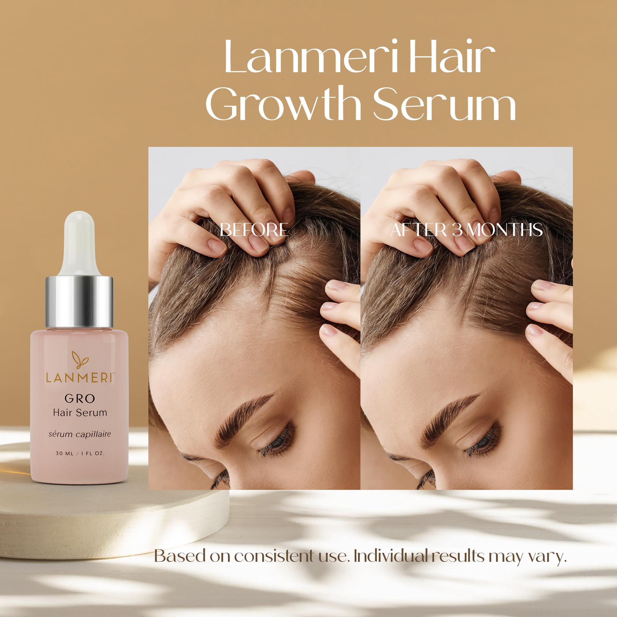 Lanmeri growth serum applicator dispense for precise scalp application