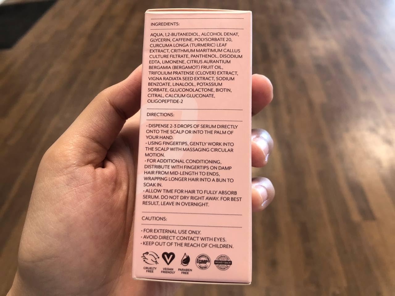 Lanmeri vegan formula label with eco-friendly packaging cues