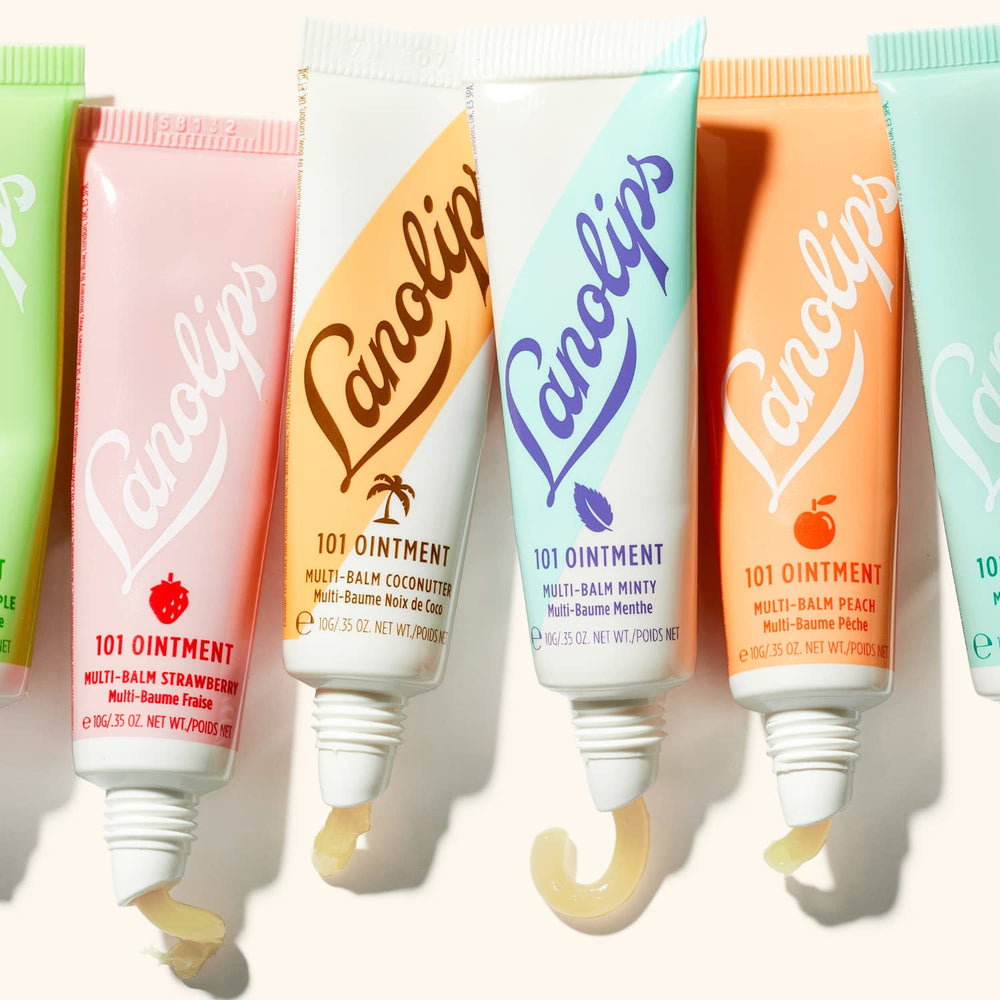 Lanolips 101 Ointment applying on lips for instant moisturization.