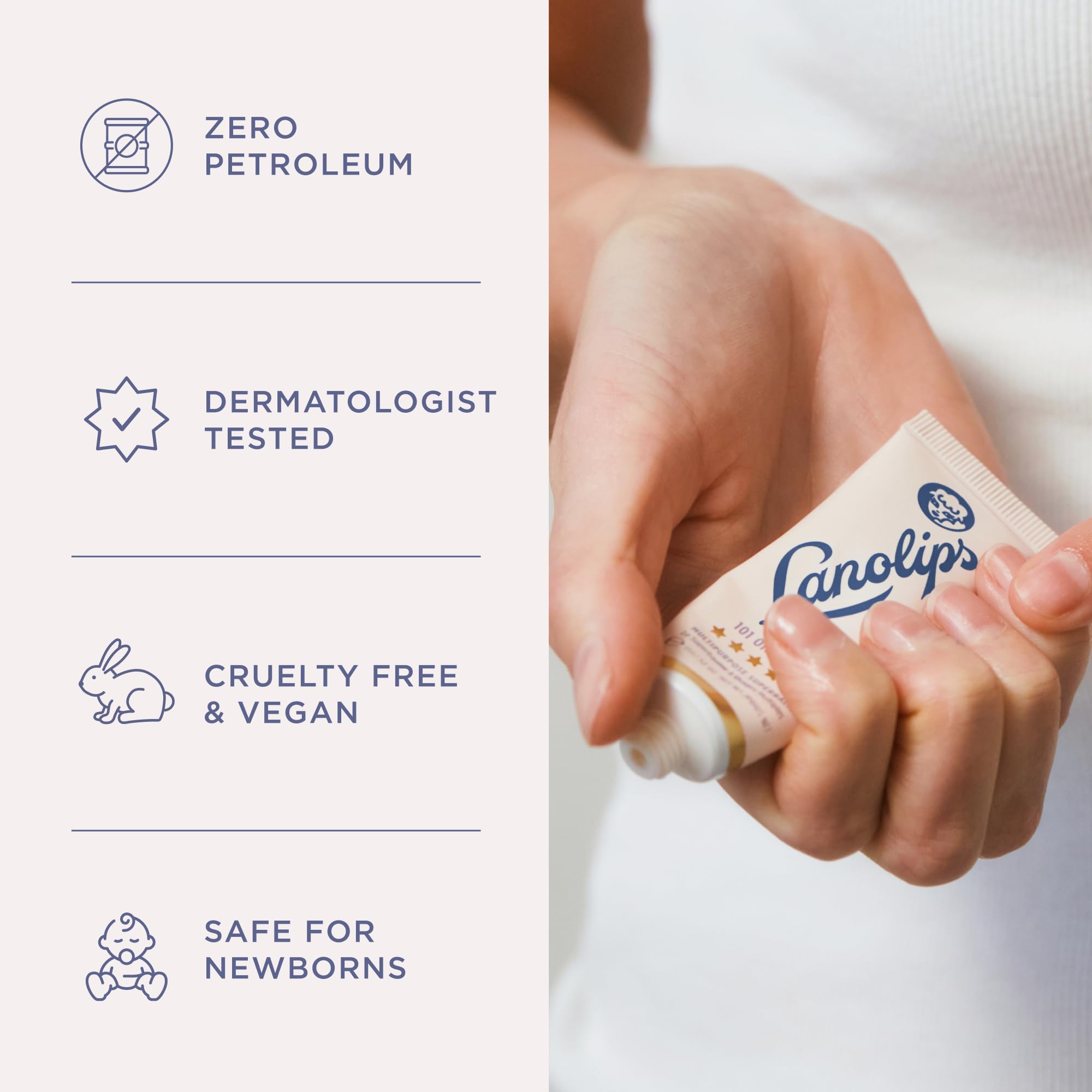 Lanolips 101 Ointment jar highlights pure Aussie lanolin.