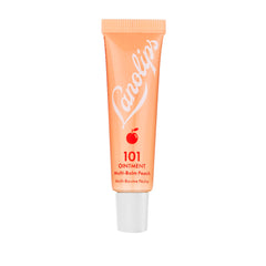 Lanolips 101 Ointment tube closeup for peach lip care and hydration