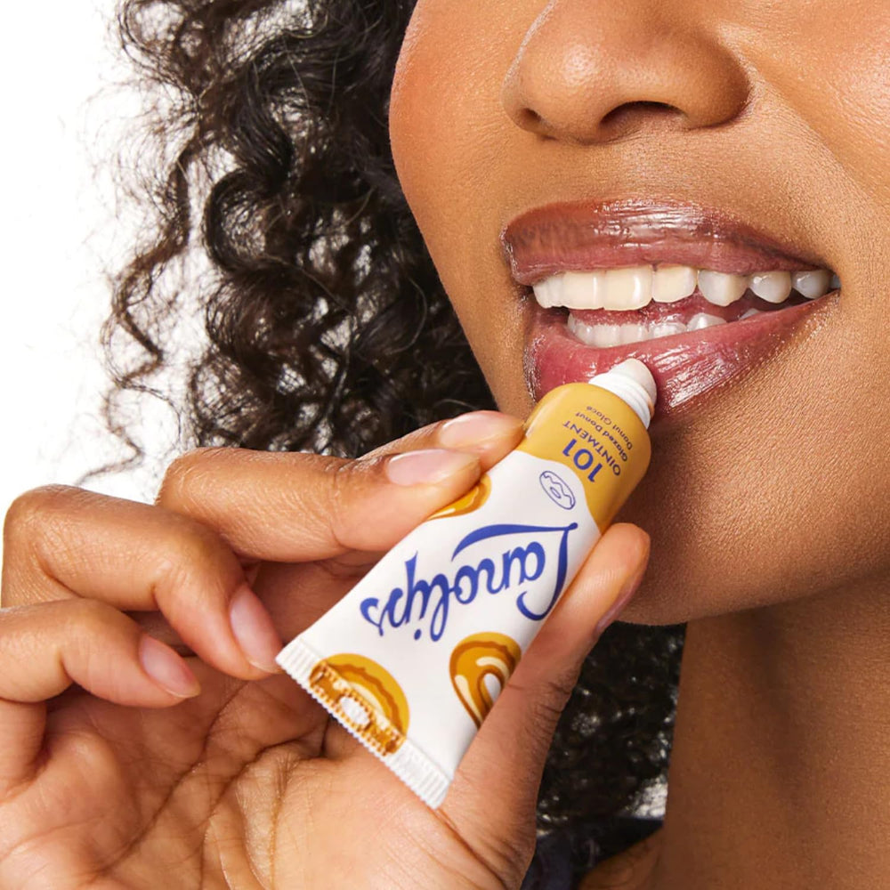 Lanolips cruelty-free stamp on packaging signals ethical lip care.