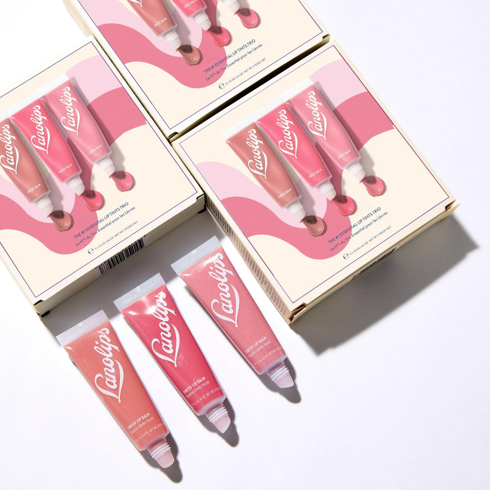 Lanolips Essentials Lip Tint application shot demonstrates creamy texture and easy glide.