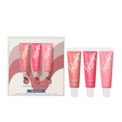 Lanolips Essentials Lip Tint Gift Set packaging displays three shade options for everyday color.