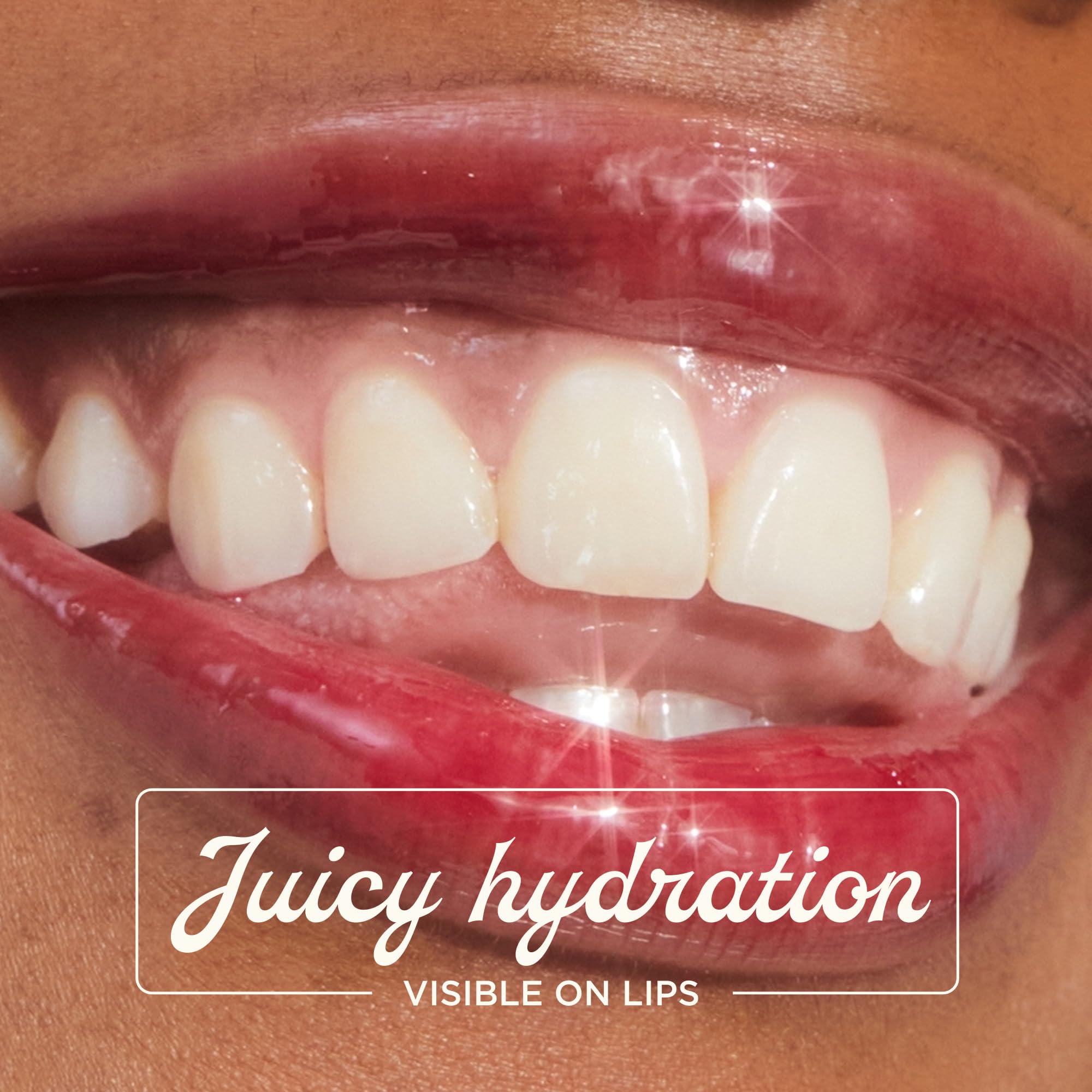 Lanolips Fruity Jellybalm on lips during application showing bouncy texture