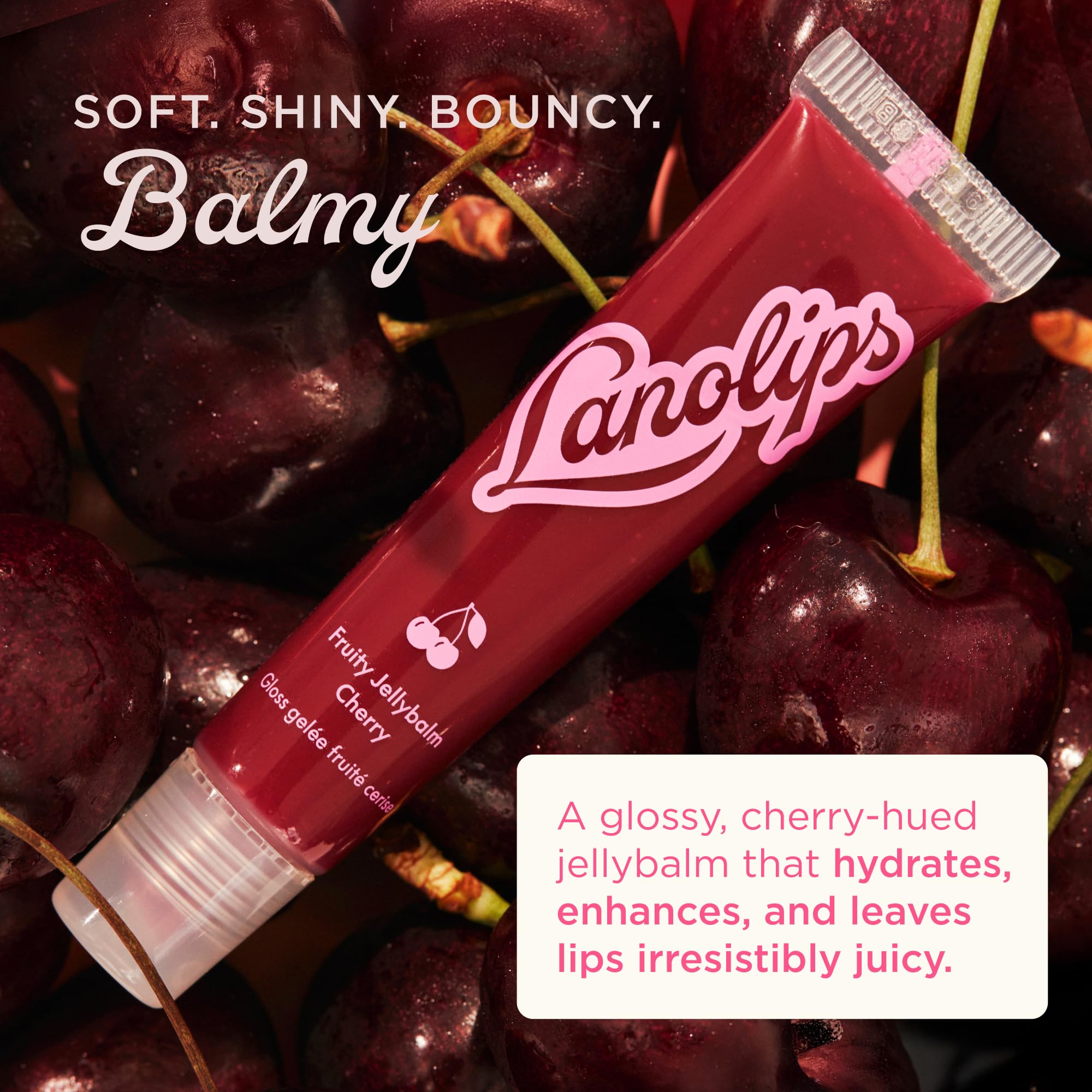 Lanolips Fruity Jellybalm Watermelon jar showing vibrant tint and hydration