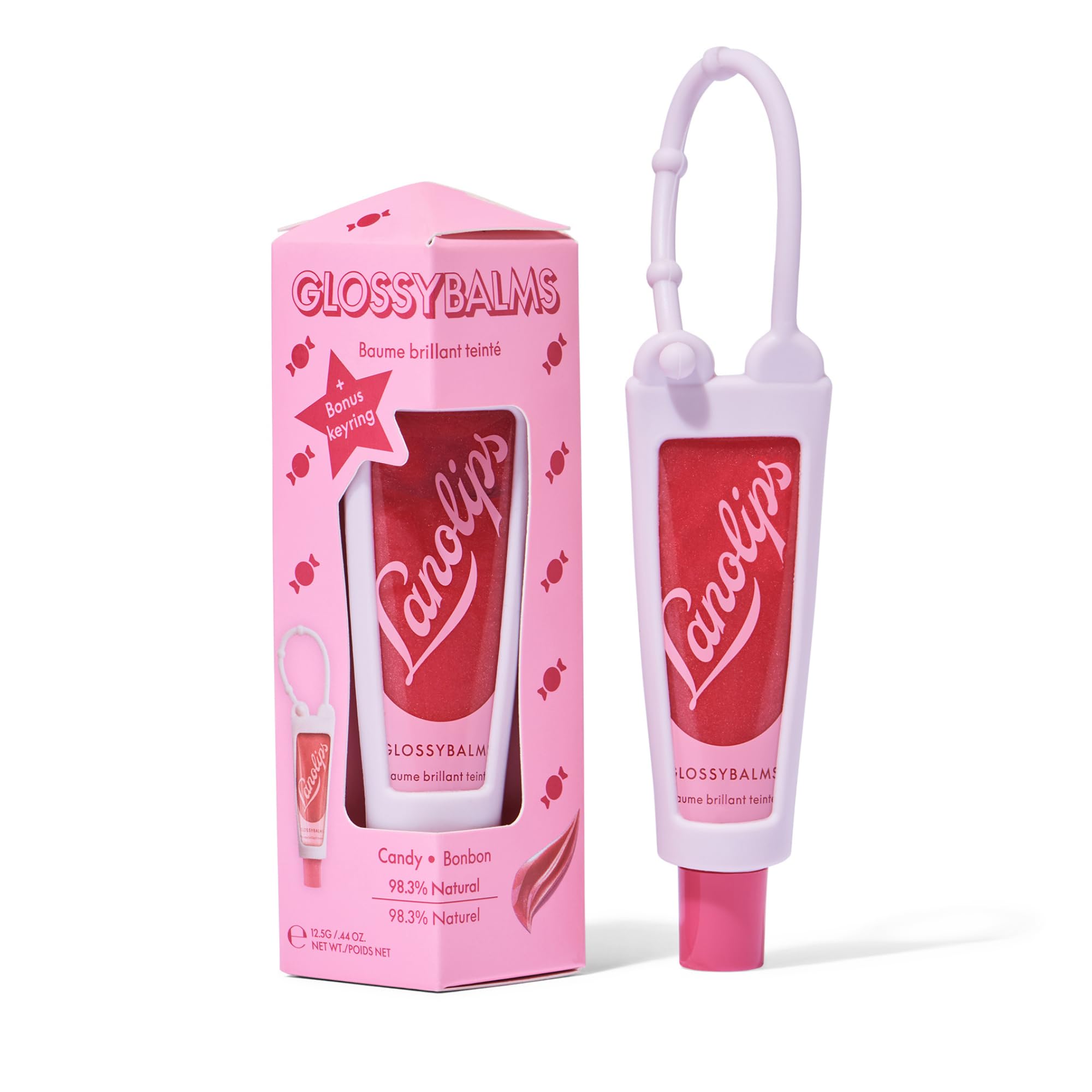Lanolips Glossybalm Candy Bauble packaging ready for gifting and display