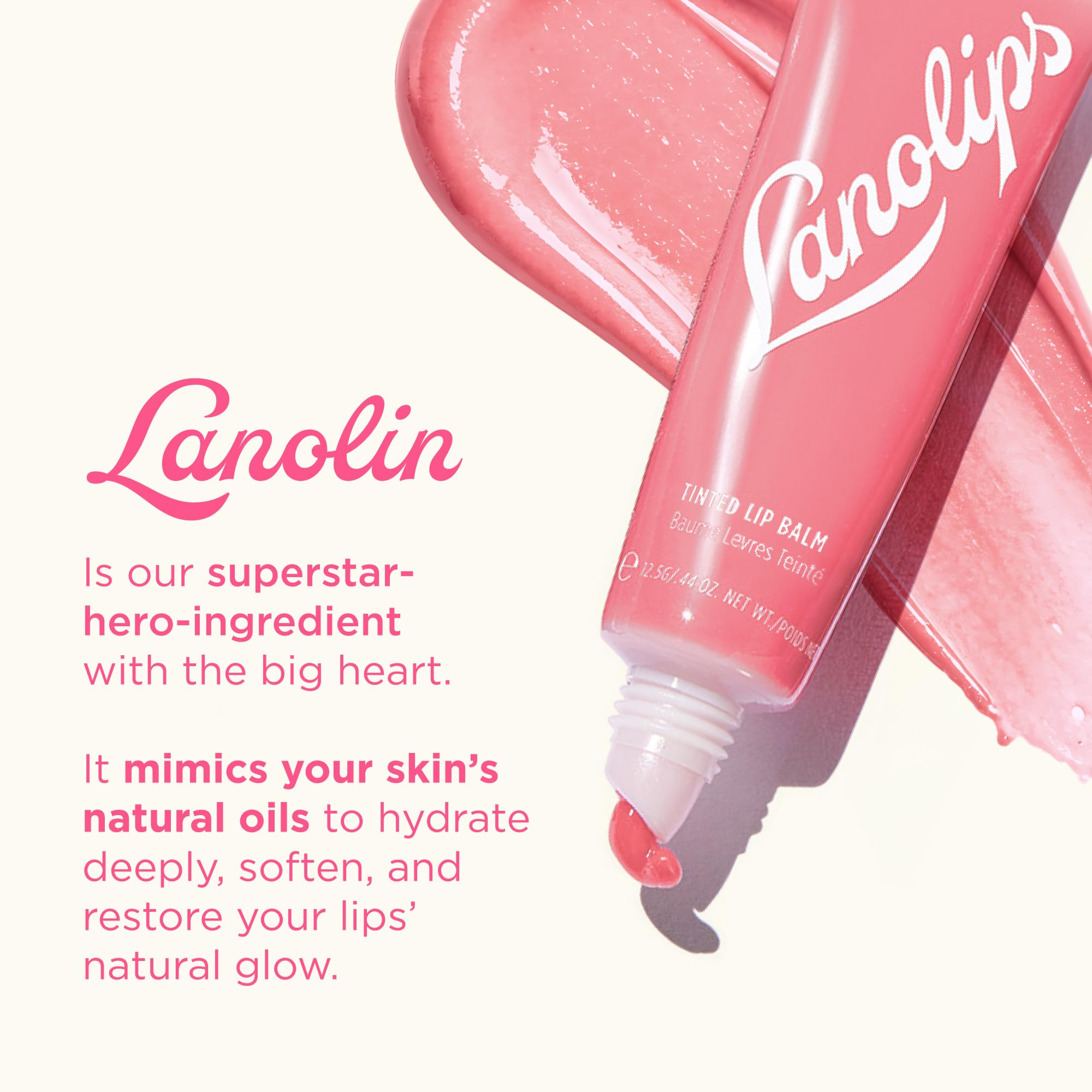 Lanolips lanolin oil ingredient image shows nourishing lip care benefits