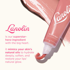 Lanolips Tinted Lip Balm ingredients feature lanolin and vitamin E for conditioning.