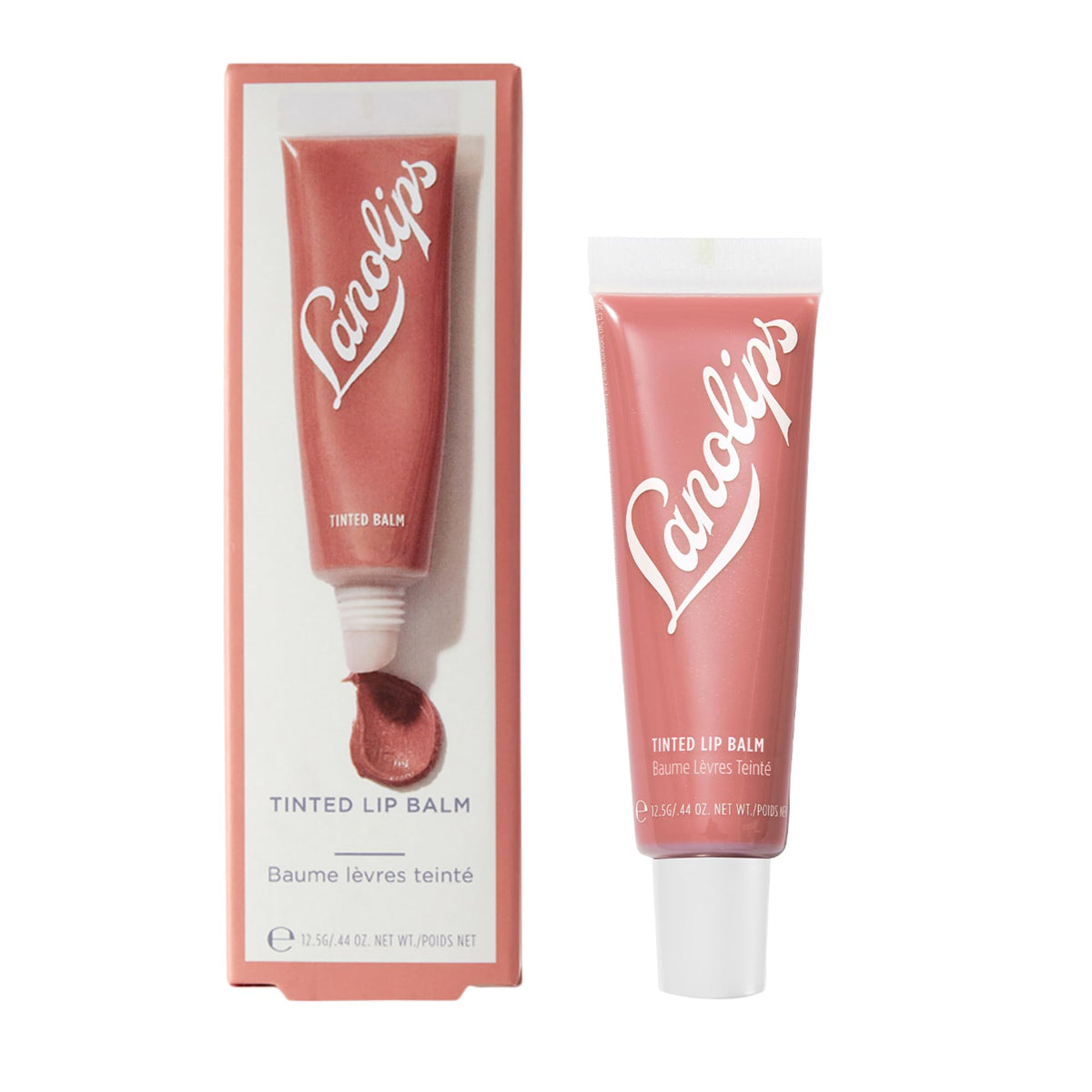 Lanolips Tinted Lip Balm Perfect Nude packaging highlights hydration-ready lip care.