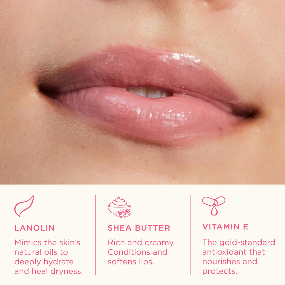Lanolips tinted lip balm rose packaging highlights sustainable lanolin-based lip care