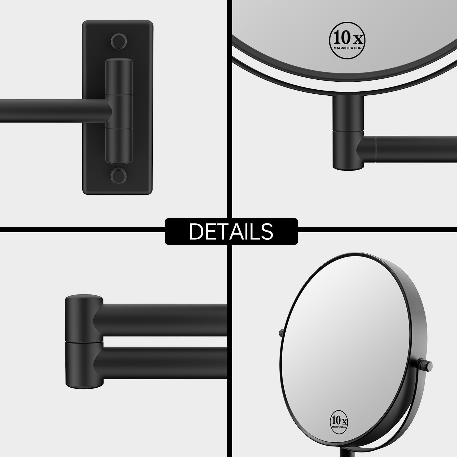 LANSI mirror with 360-degree rotation for flexible viewing angles