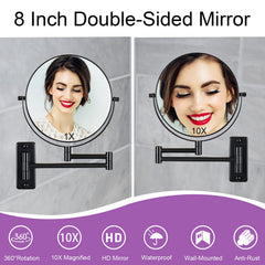 LANSI matte black anti-handprint finish on wall mirror for a clean look