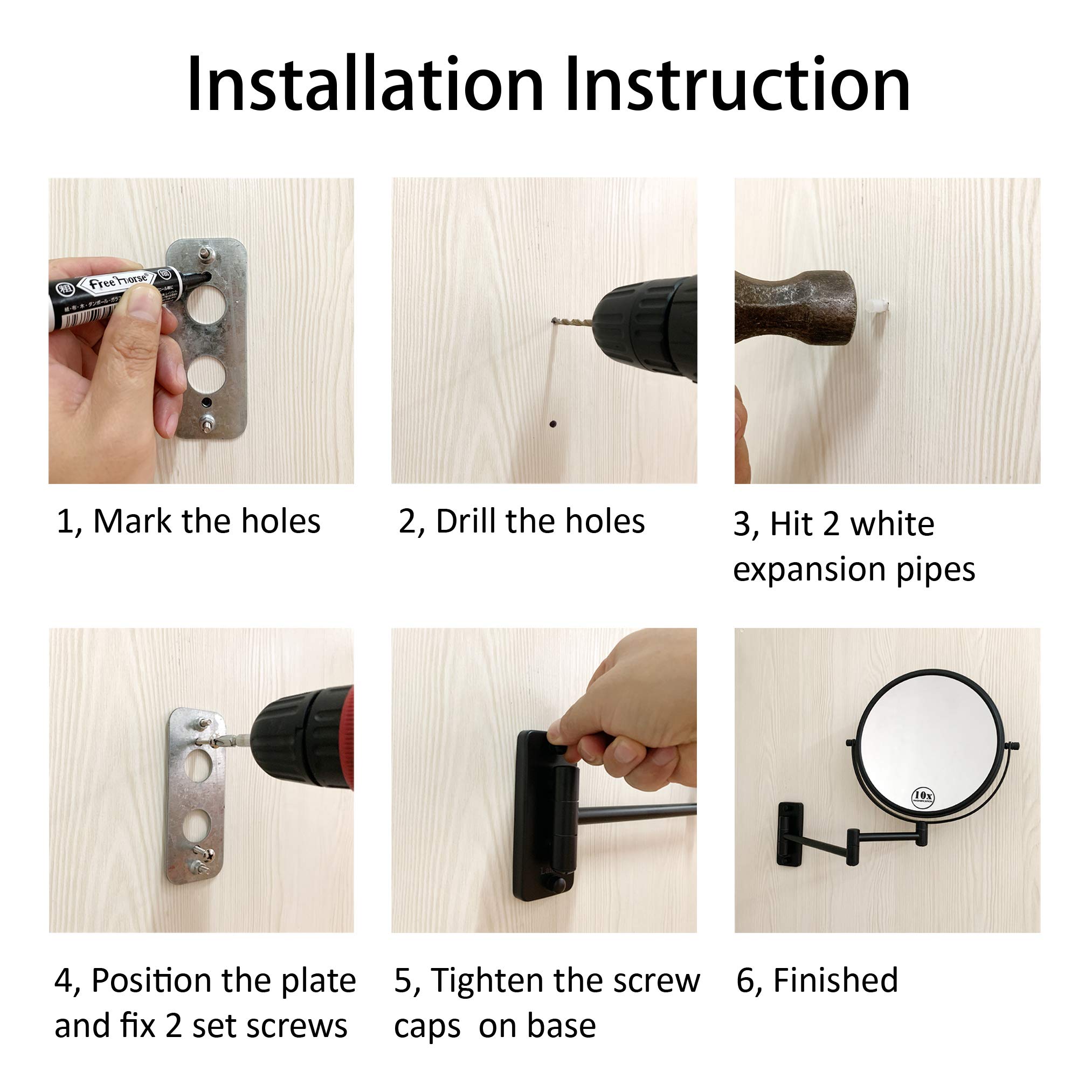 LANSI usage tip: maintain 4 inches distance for 10x magnification to avoid dizziness