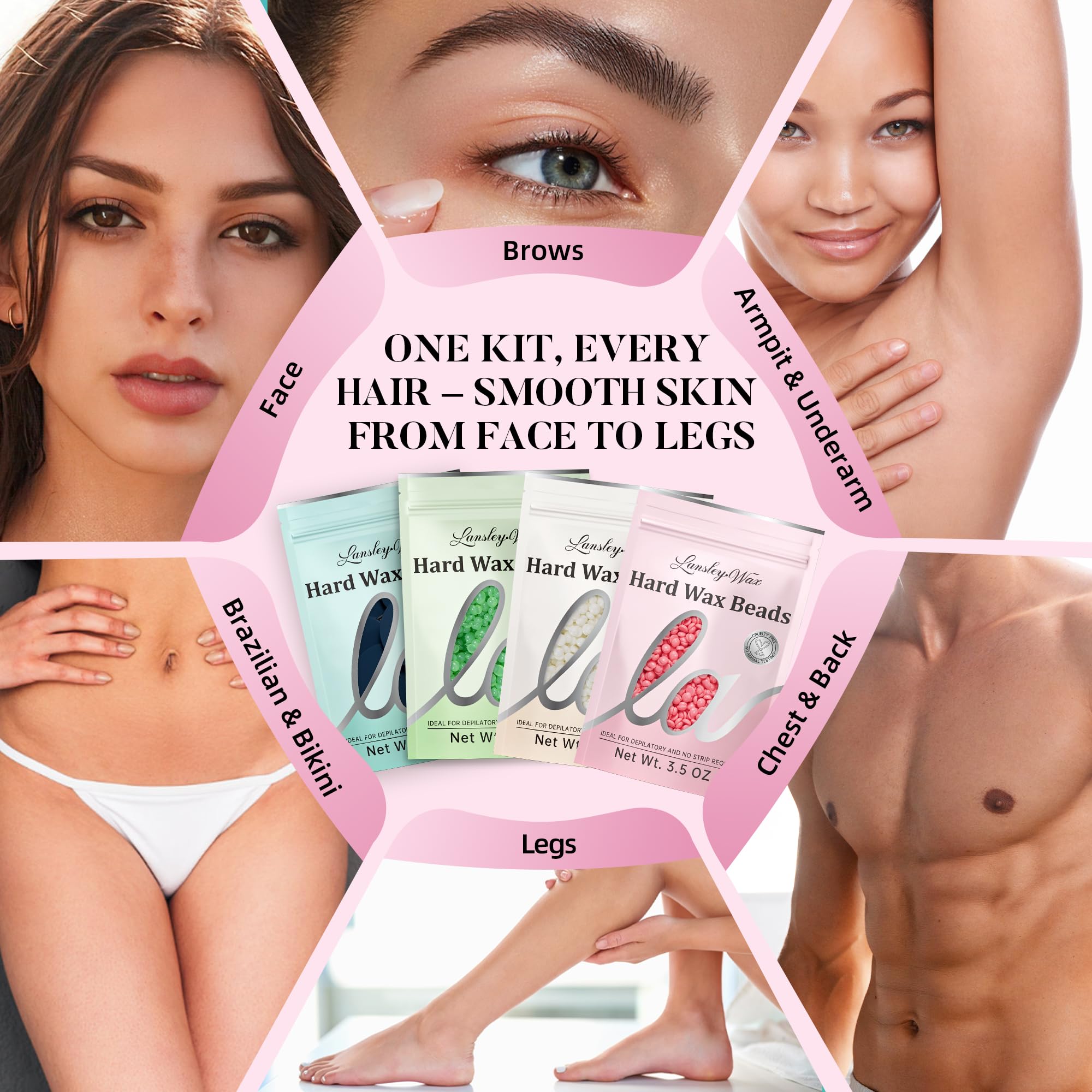 LANSLEYWAX bikini area waxing providing smooth results at home.