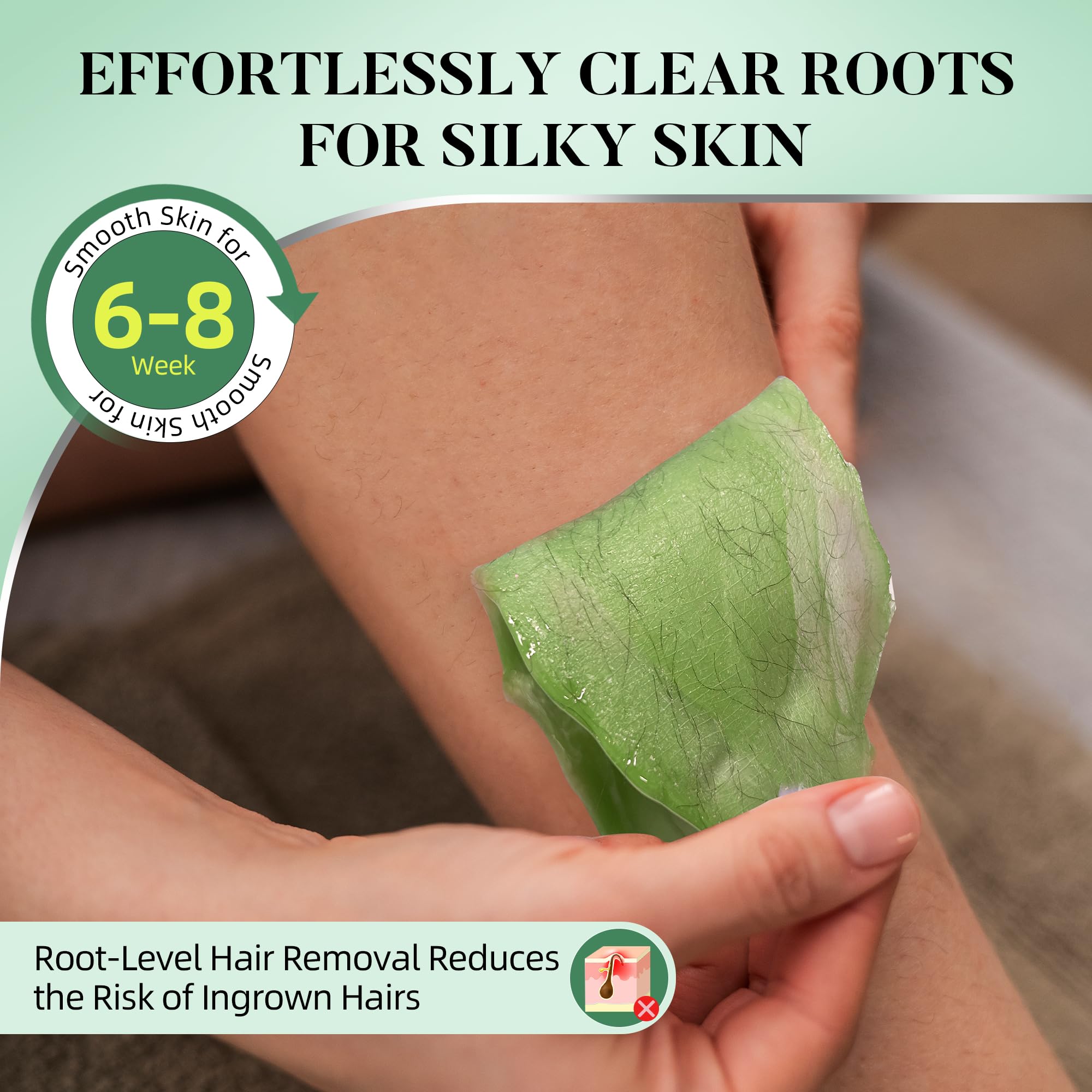 LANSLEYWAX 39-accessories package laid out for step-by-step hair removal