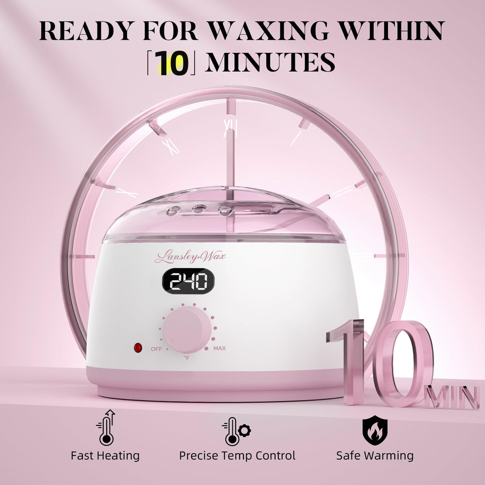 LANSLEYWAX digital wax warmer with LED display for precise temperature control.