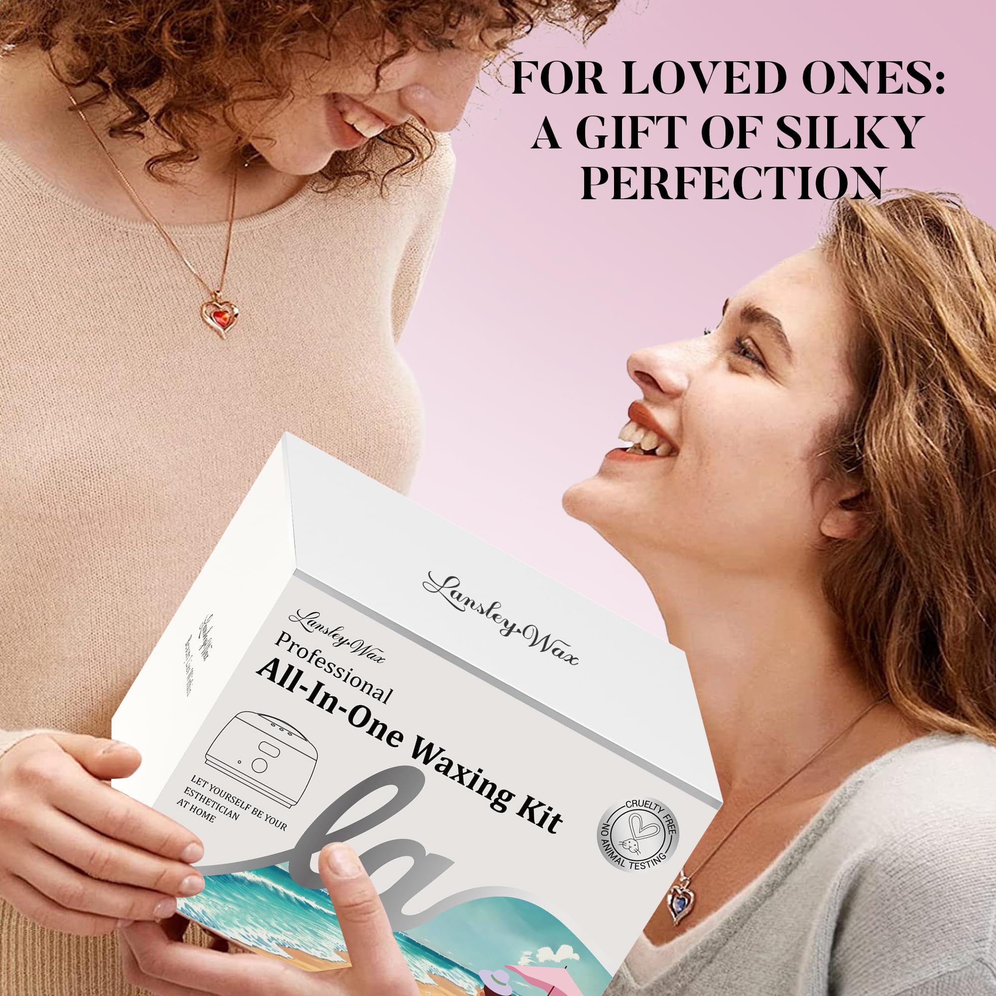 LANSLEYWAX gift packaging conveys an elegant and gift ready kit.