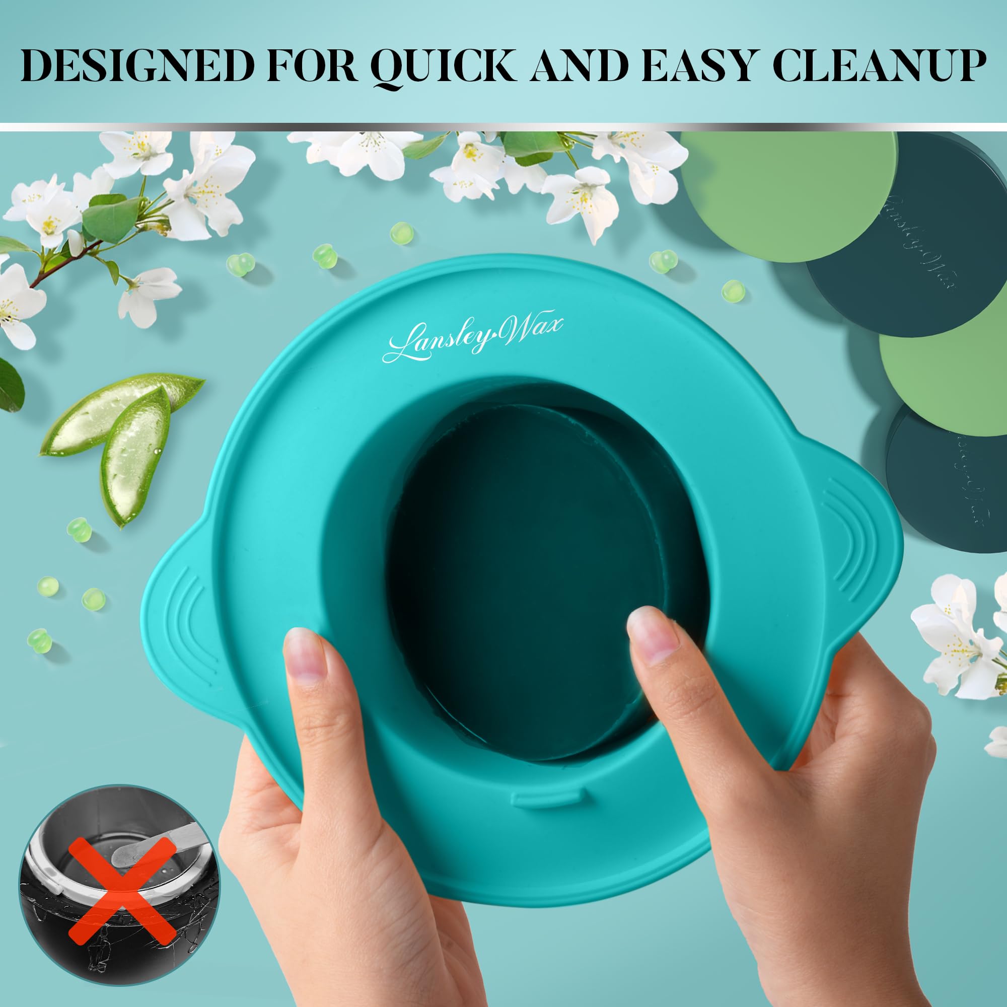 LANSLEYWAX non-stick pot enables easy cleanup and reuse
