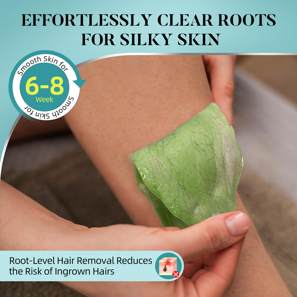 LANSLEYWAX wax beads with Aloe Jasmine Rose for sensitive-skin care