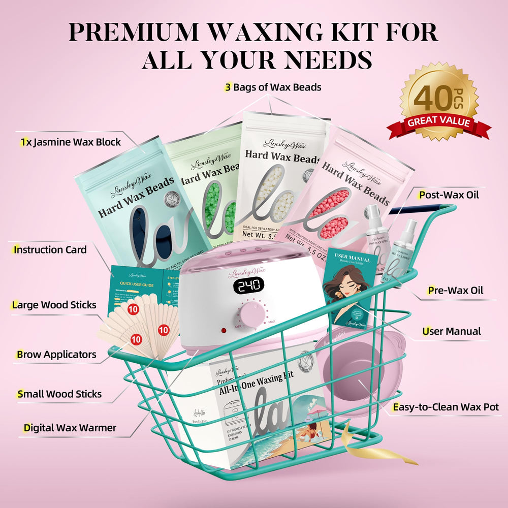LANSLEYWAX wooden applicators set of 30 for hygienic application.