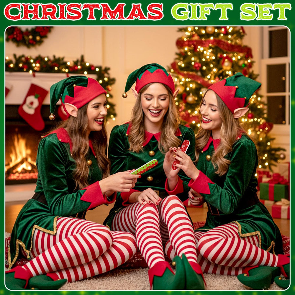 Lanties Christmas nail files red-green design ideal for party favors and gifts