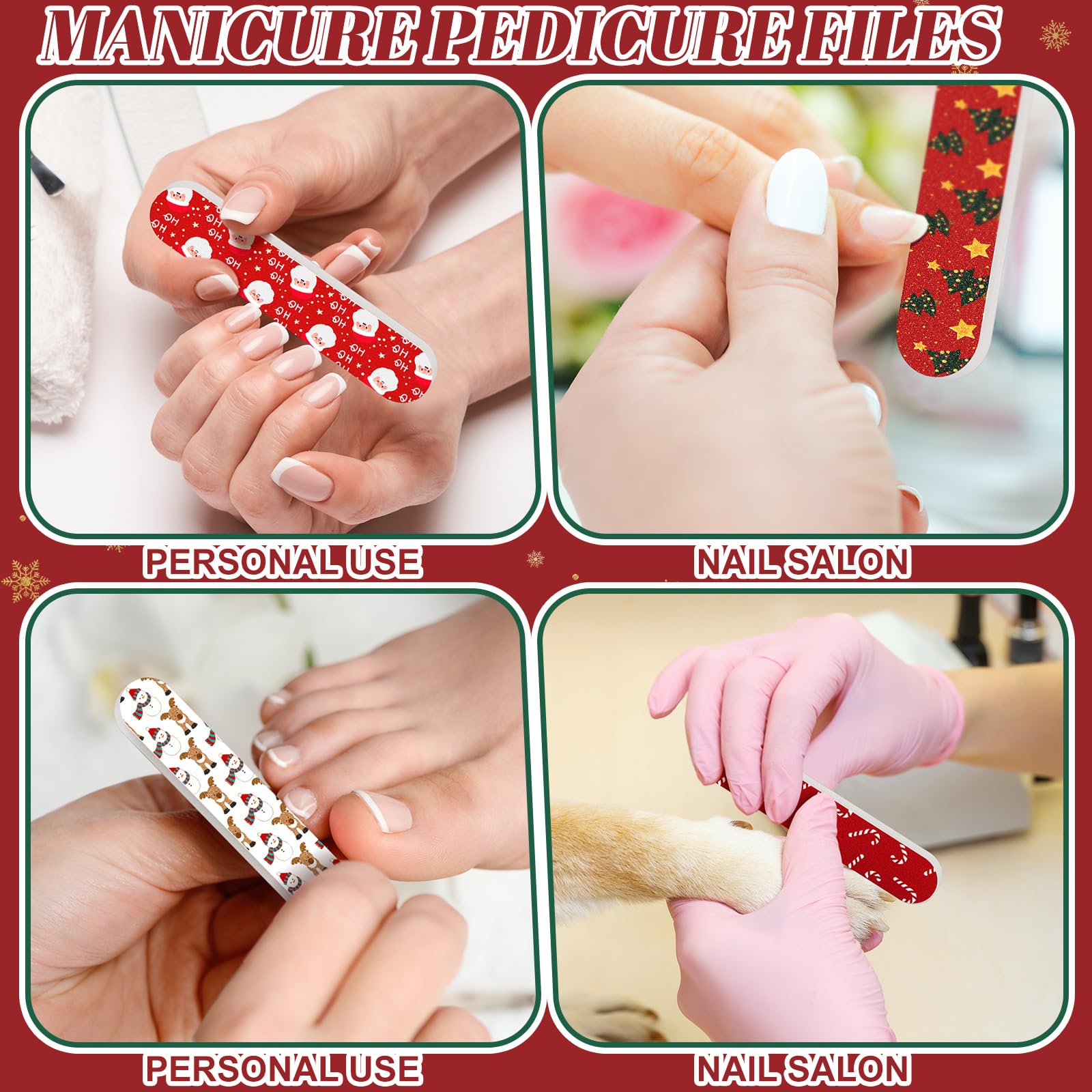 Lanties Christmas nail files gift packaging, perfect stocking stuffers and gifts.