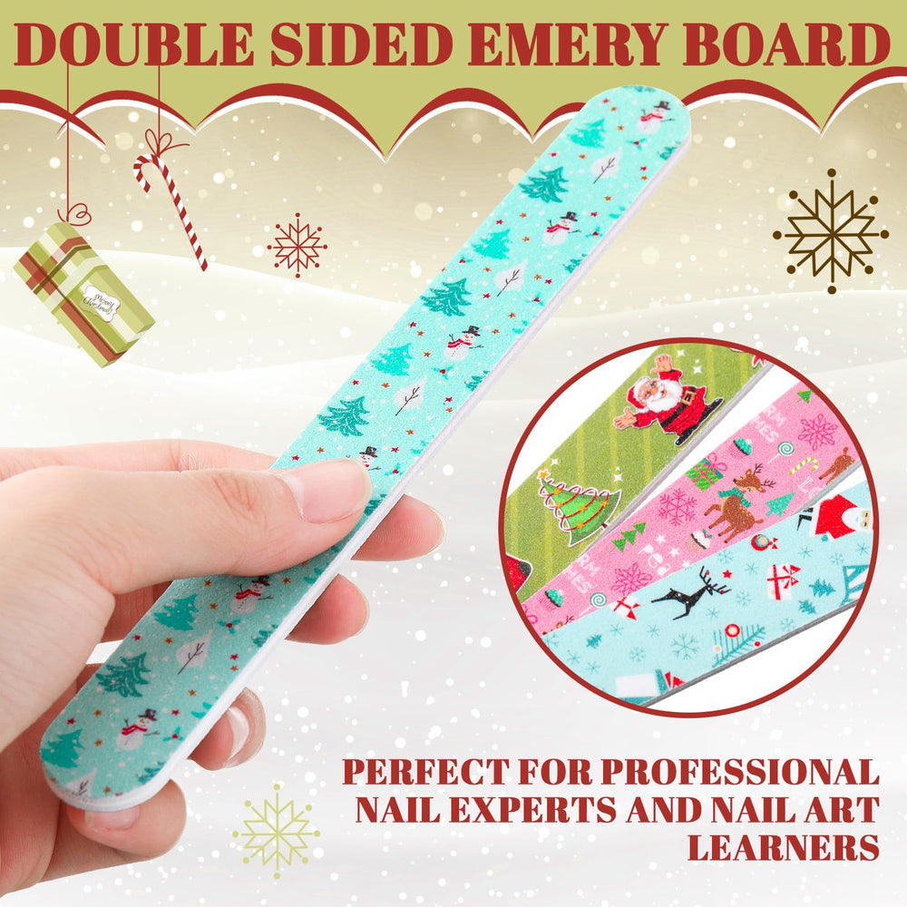 Lanties Christmas-patterned emery boards add festive nail-care flair.