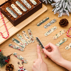 Lanties Christmas retro pattern nail files add festive vibes during manicures.